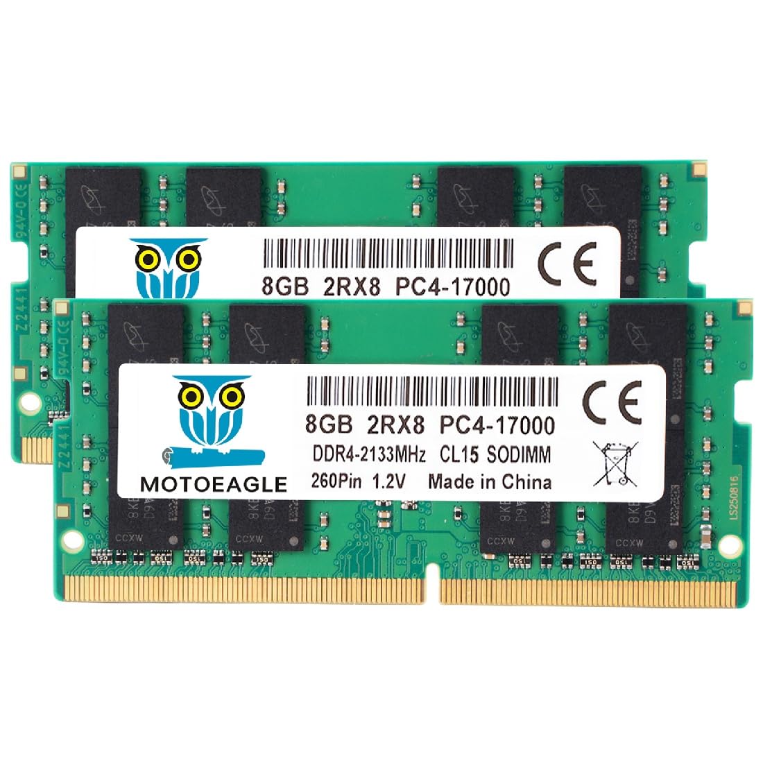 16GB DDR4 RAM 2x8GB 2133 MHz SO-DIMM 2RX8 PC4-17000 DDR4-2133P